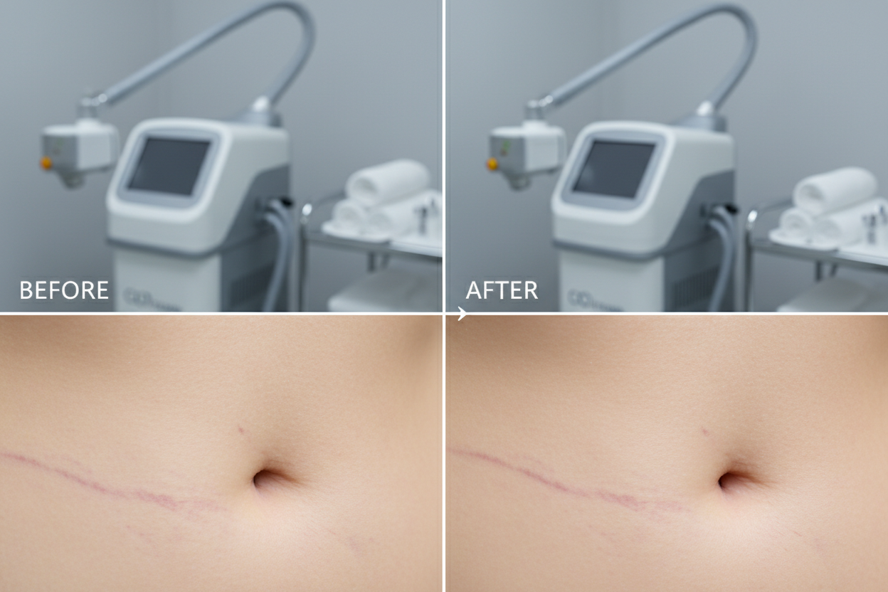 CO2 removal of Stretch Marks