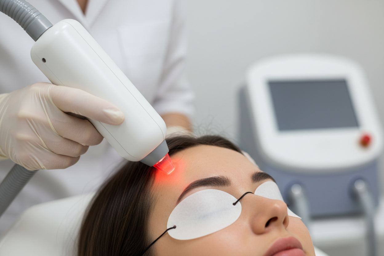 Eyebrow tattoo removal
